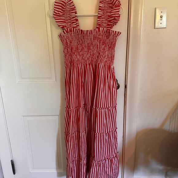 Hill House Ellie Nap Dress - Red Stripe - Picture 3 of 5